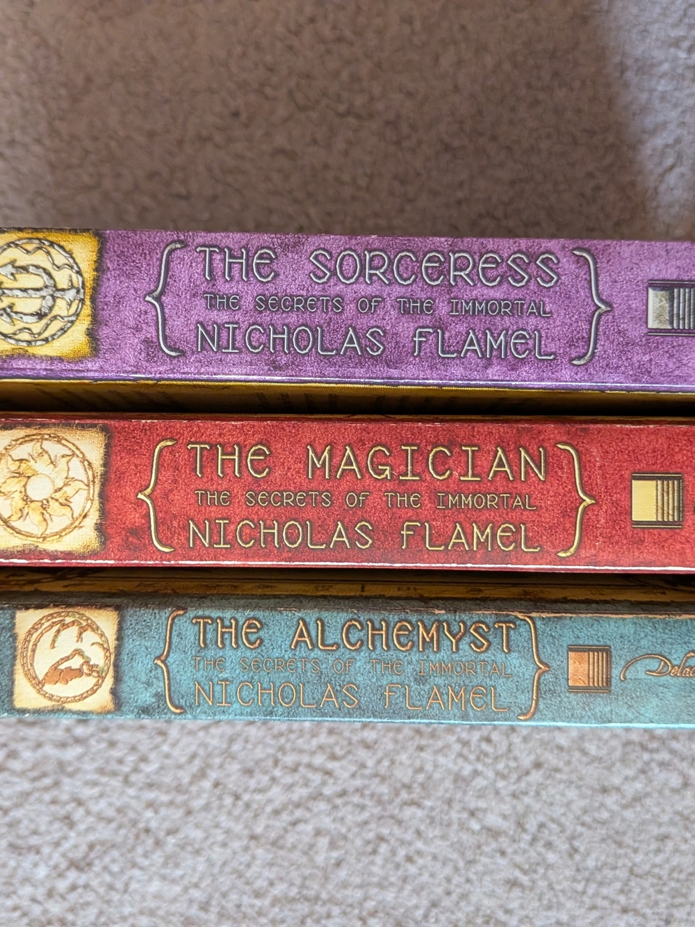 Set Of 3 Books,The Sorceress, The Alchemyst, The Magician, Nicholas Flamel